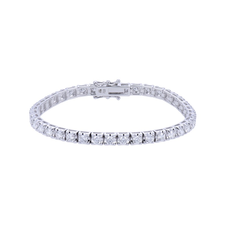 18ct White Gold Brilliant Cut 5.00ct Diamond Tennis Bracelet