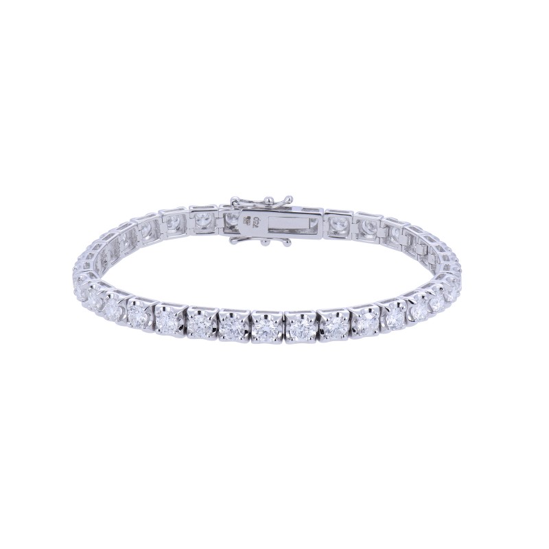 18ct White Gold Brilliant Cut 6.80ct Diamond Bracelet