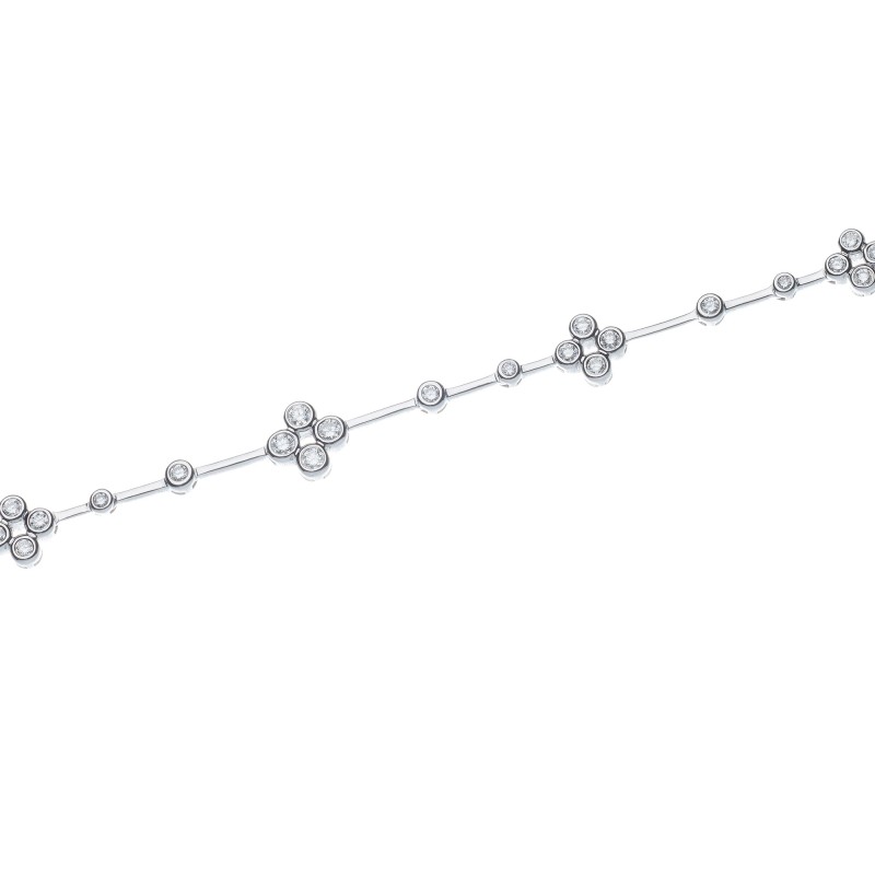 18ct White Gold 0.71ct Round Brilliant Cut Diamond Bracelet