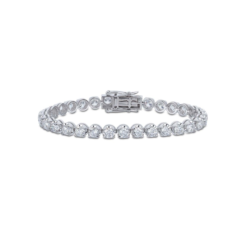 18ct White Gold Brilliant Cut 10.00ct Diamond Bracelet