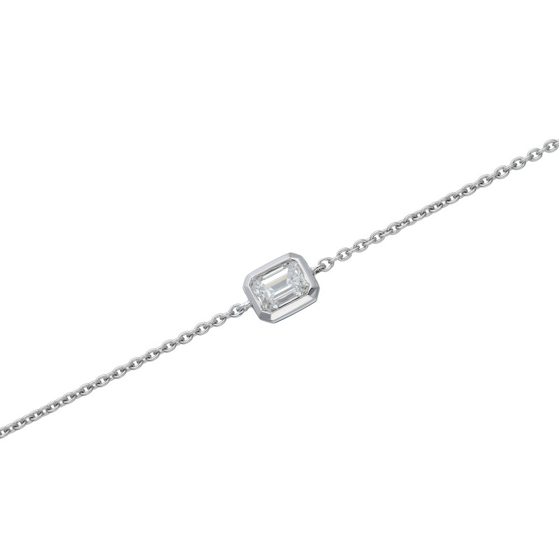 18ct White Gold 0.30ct Solitaire Diamond Bracelet