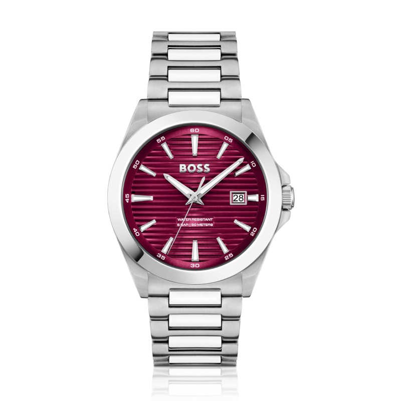 BOSS Strike Silver Steel 41mm Men's Watch 1514174 - Chisholm Hunter Exclusive