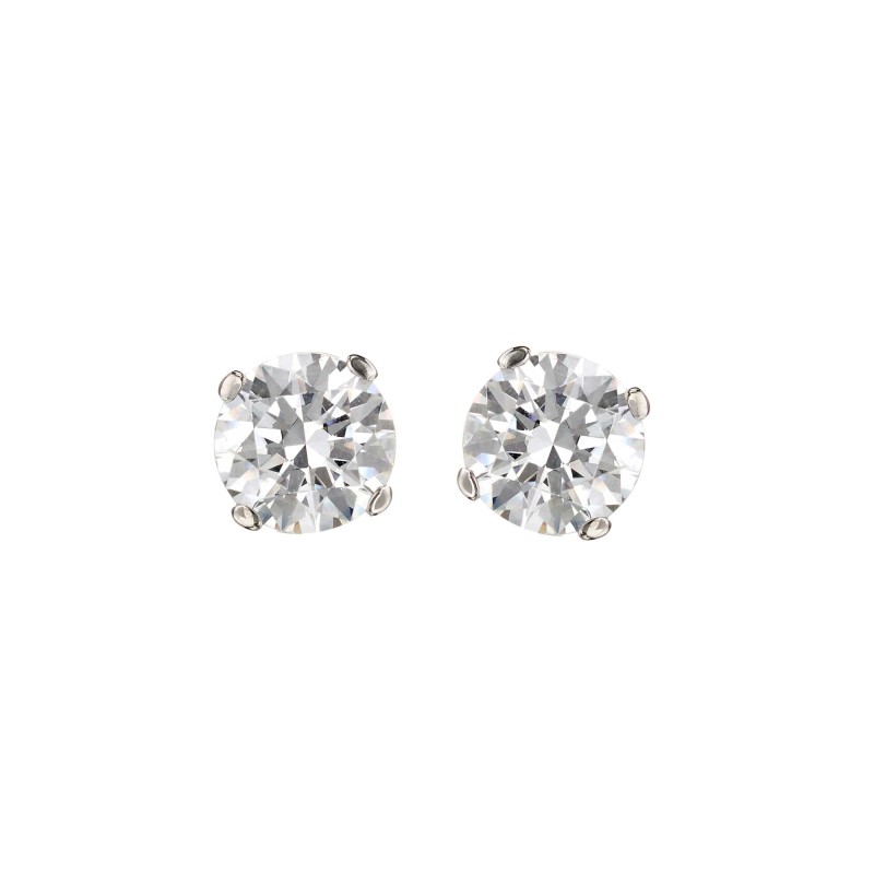 9ct Yellow Gold Brilliant Cut Cubic Zirconia Stud Earrings