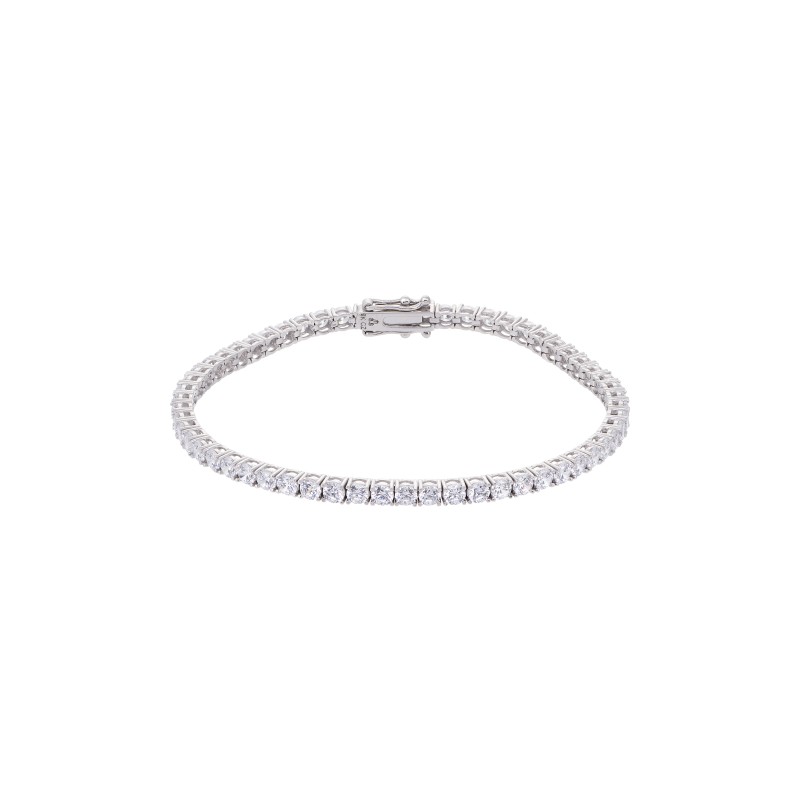 9ct White Gold Cubic Zirconia Bracelet