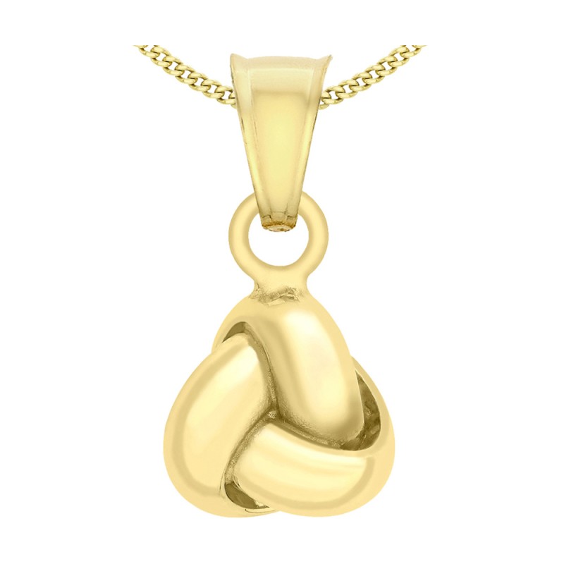 9ct Yellow Gold Plain Knot Pendant