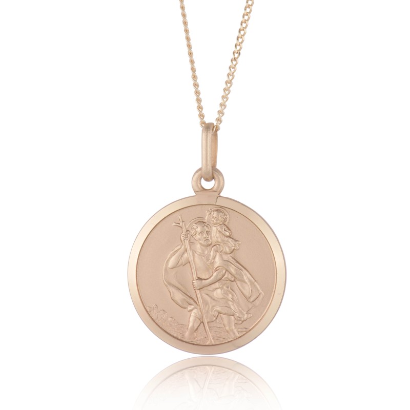 9ct Yellow Gold St Christopher Pendant