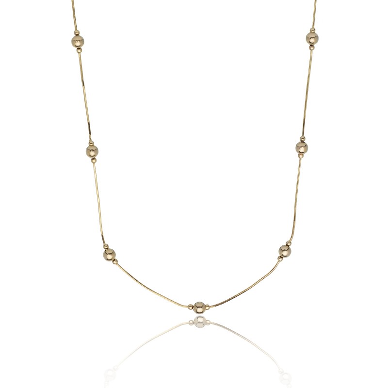 9ct Yellow Gold Mini Ball Necklace