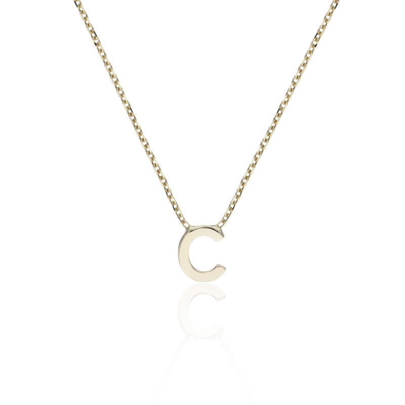 9ct Yellow Gold 'C' Letter Necklace