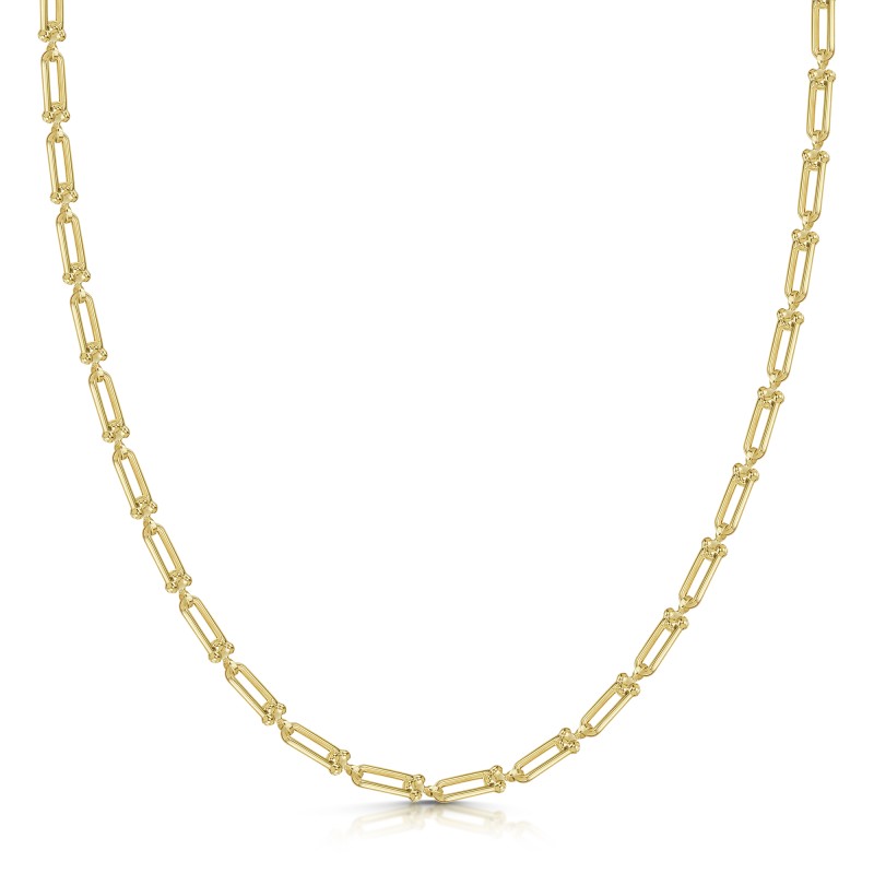 9ct Yellow Gold 18 Inch Mini Industrial Chain Necklet