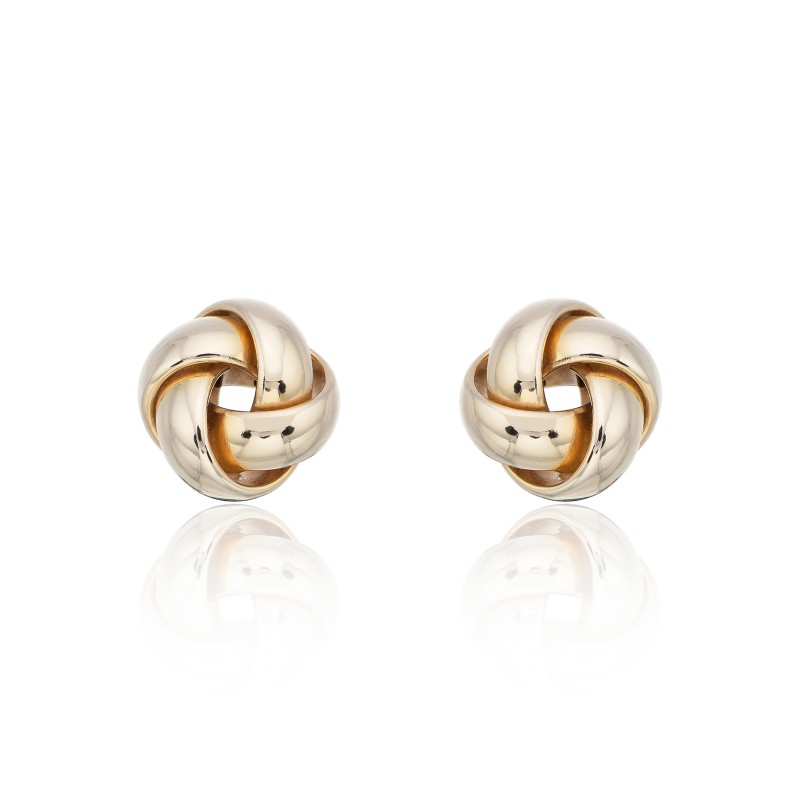 9ct Yellow Gold Knot Stud Earrings