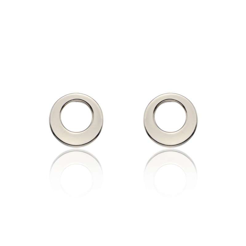 9ct Yellow Gold Circle Stud Earrings