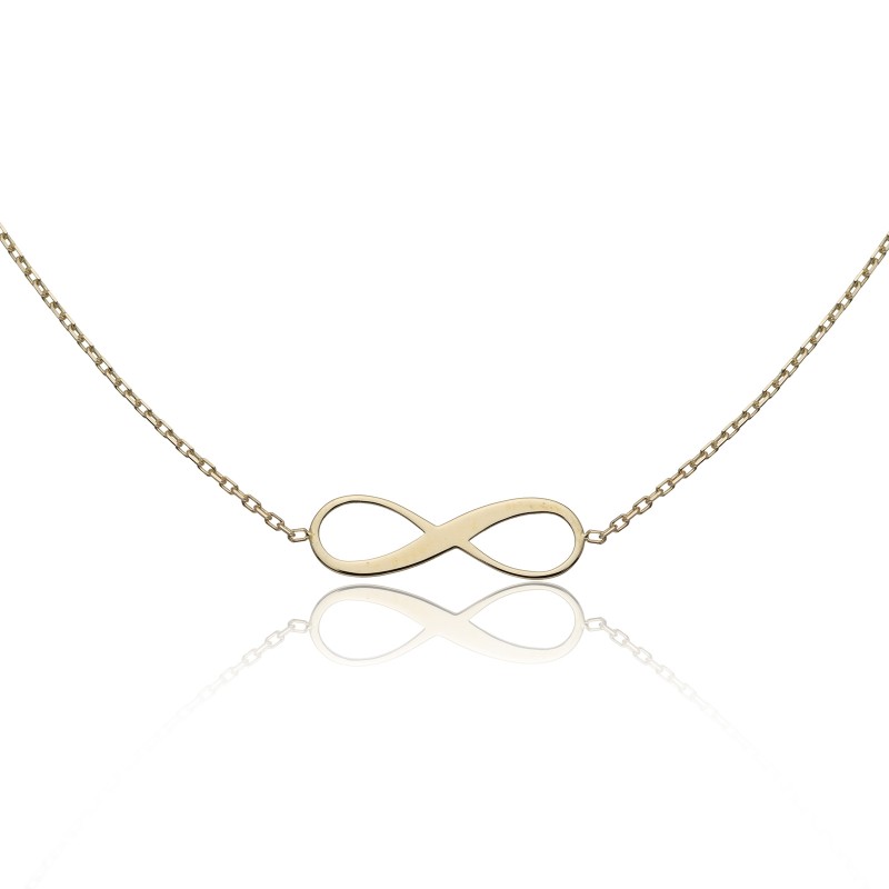 9ct Yellow Gold Fine Infinity Bracelet
