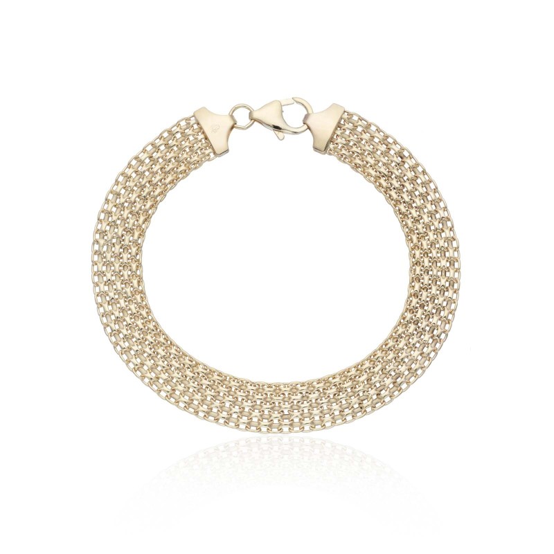 9ct yellow gold woven bracelet