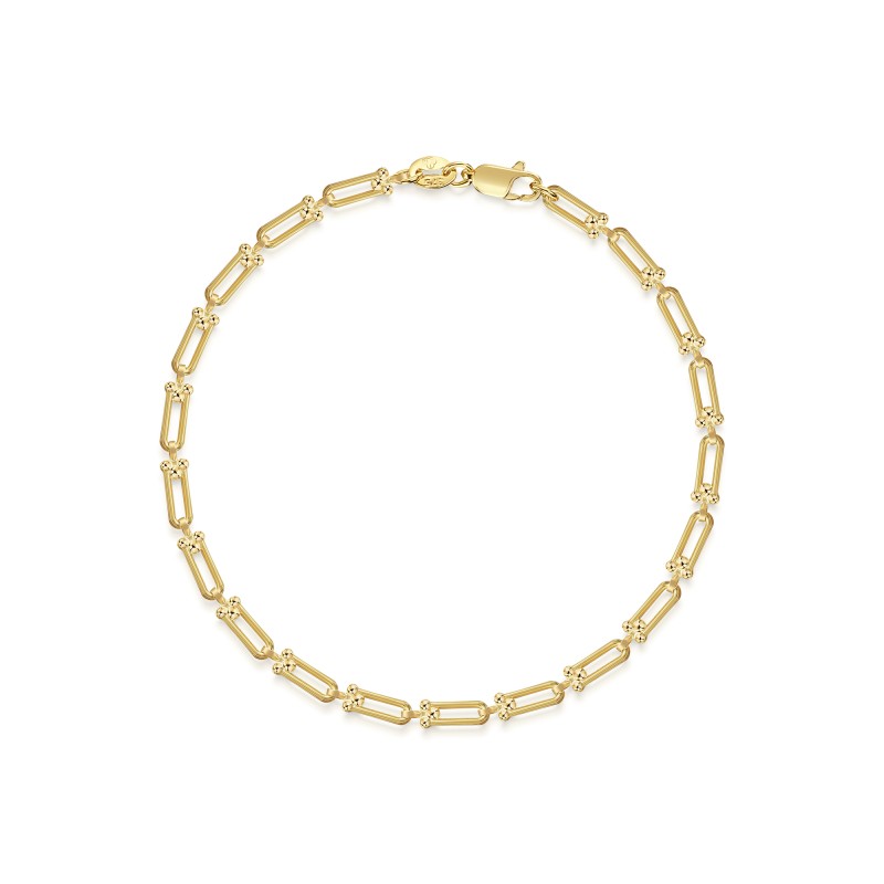 9ct Yellow Gold Mini Industrial Chain Bracelet