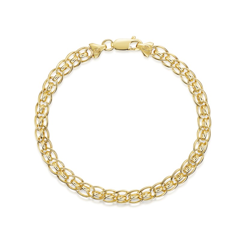 9ct Yellow Gold 5mm Rollerball Bracelet