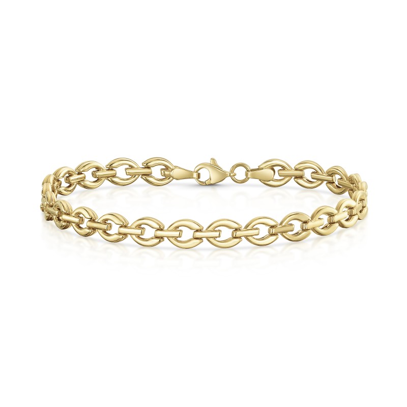 9ct Yellow Gold Belcher Bracelet