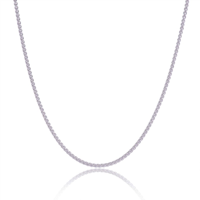 9ct White Gold 20inch Spiga Chain