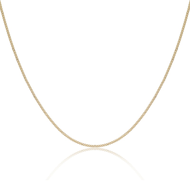 9ct Yellow Gold Diamond Cut Curb Chain