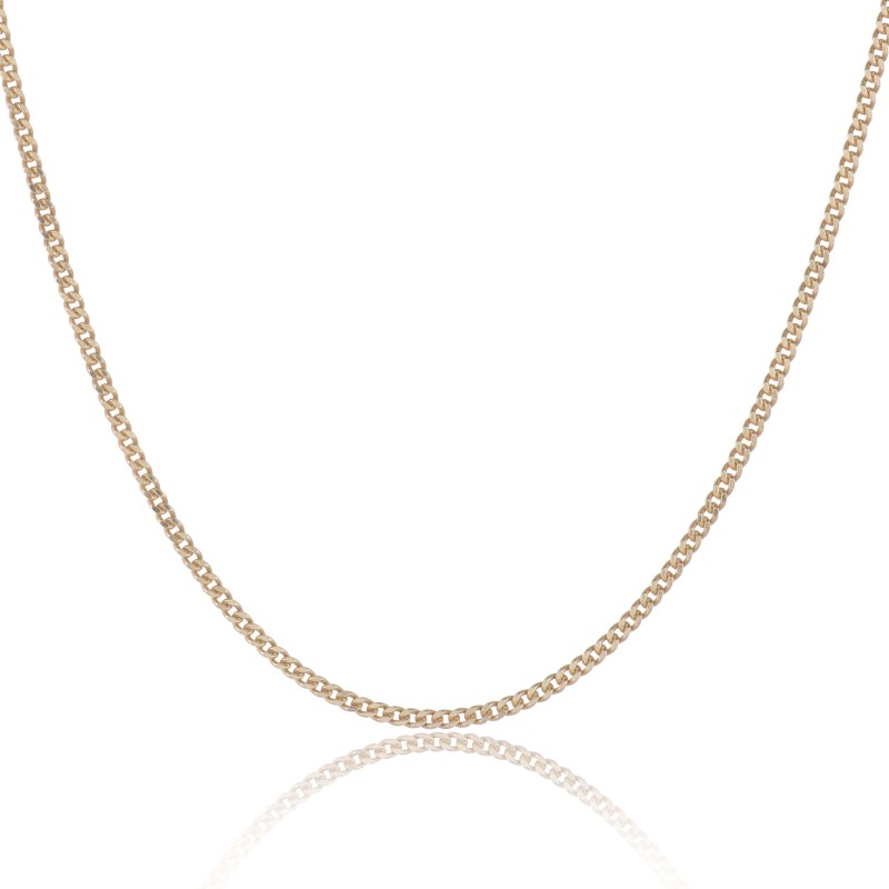 9ct Yellow Gold 1.2mm Diamond Cut 18-20inch Curb Chain