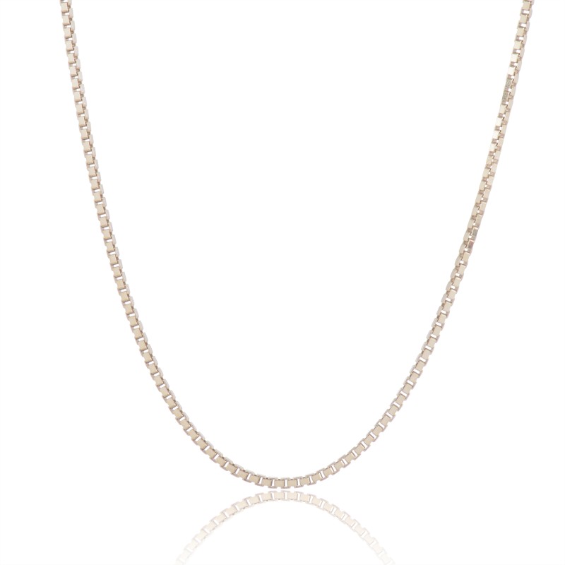9ct Yellow gold 0.9mm 18-20 inch Venetian Box Chain