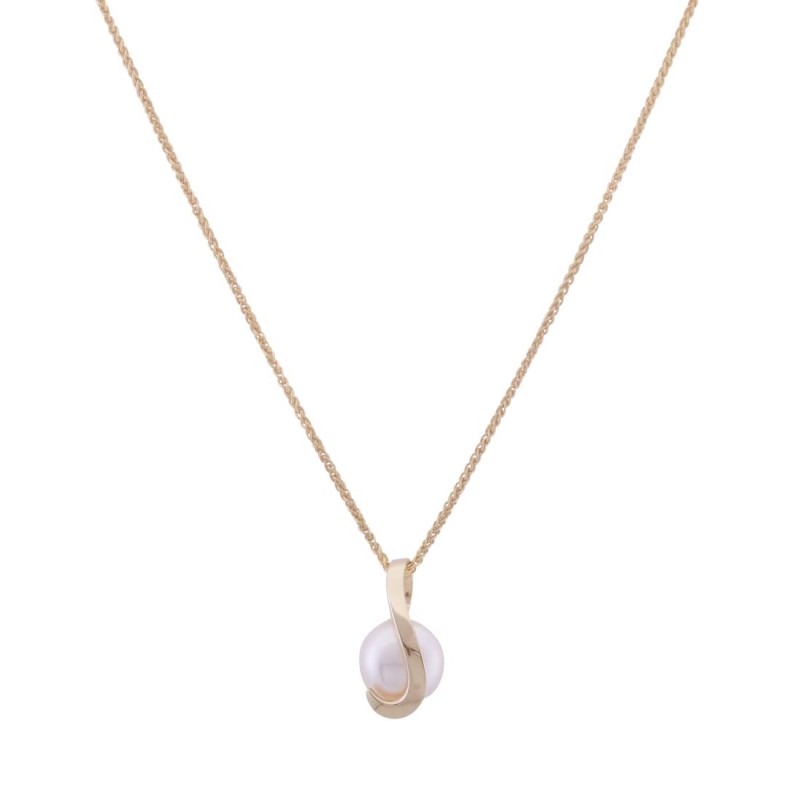 9ct Yellow Gold Pearl Drop Pendant