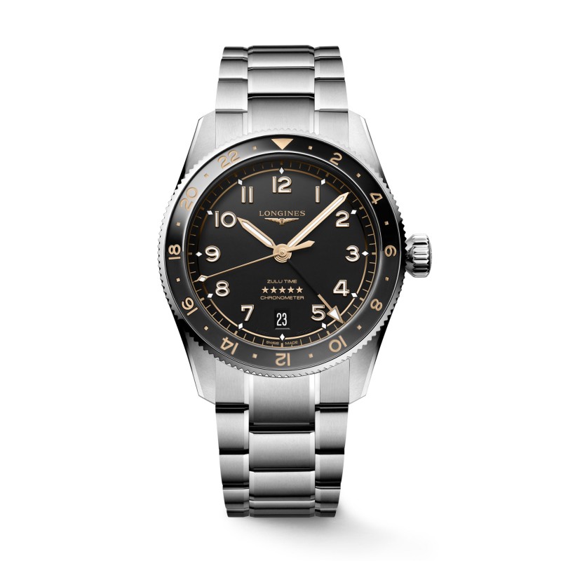 Longines Spirit Zulu Time 39mm GMT Watch L3.802.4.50.6 