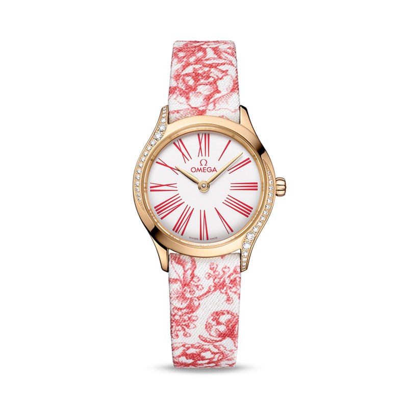 OMEGA De Ville Mini Trésor Quartz 26mm in Moonshine™ Gold Ladies Watch 428.57.26.60.04.003