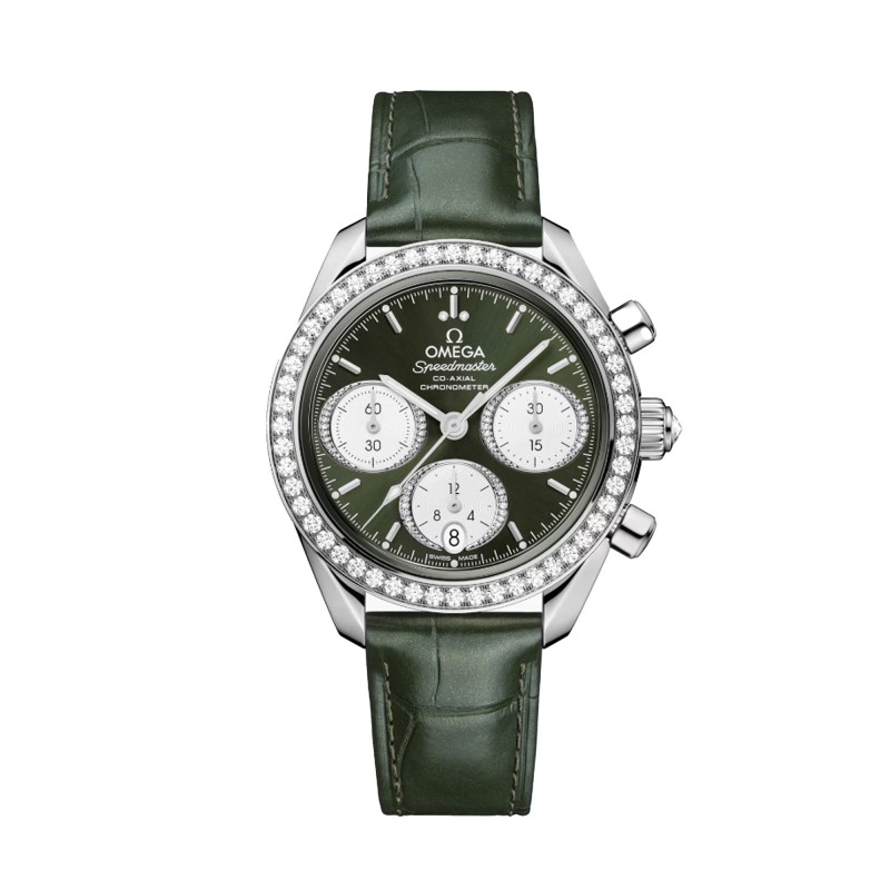 OMEGA Speedmaster 38mm Automatic Chronograph Diamond Watch 324.18.38.50.60.001
