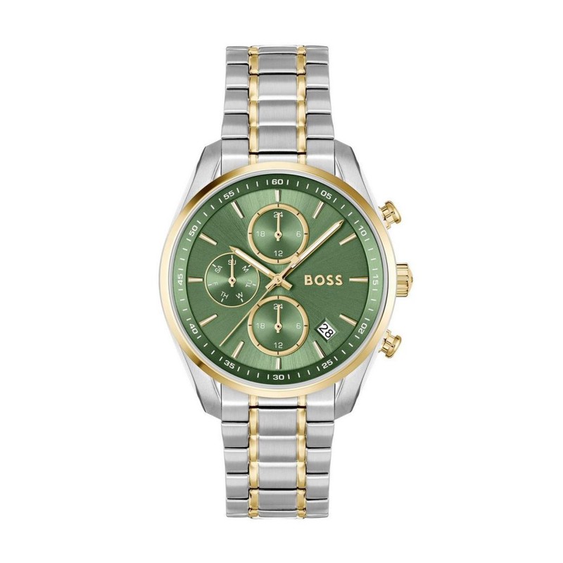 BOSS Grand Tour Quartz 38mm Stainless Steel and Yellow Gold Tone Chronograph Ladies Watch 1502766