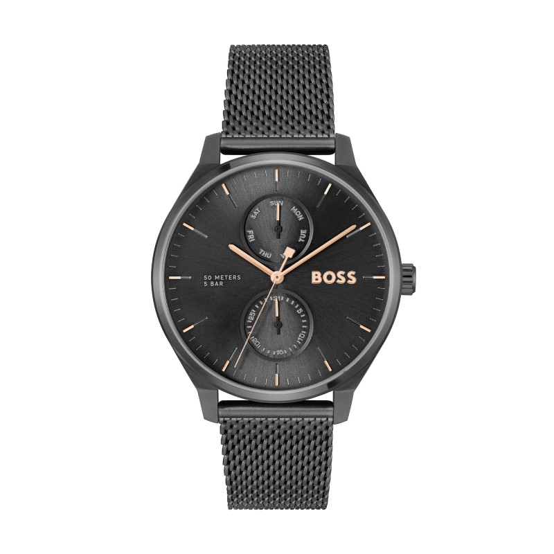 BOSS Tyler Stainless Steel Black Quartz 43mm Men’s Watch 1514105