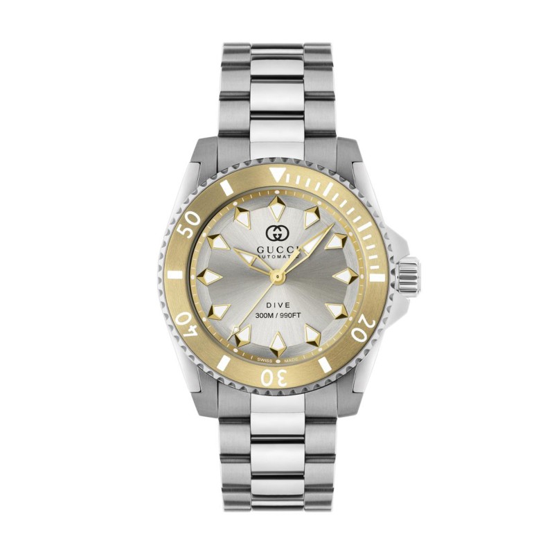 Gucci Dive Stainless Steel Automatic 40mm Mens Watch YA136357
