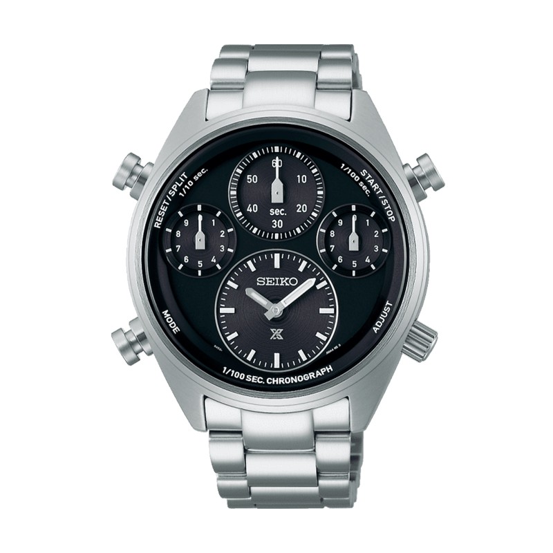 Seiko Prospex 'Black on Black' One Hundredth of a Second Speedtimer Solar Chronograph 42mm Mens Watch SFJ003P1