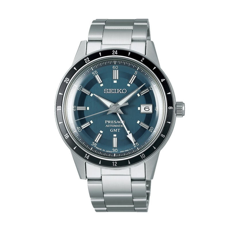 Seiko Presage 'Petrol Blue' Style 60s Road Trip GMT 41mm Mens Watch SSK009J1 