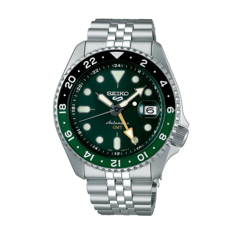 Seiko 5 Sports SKX GMT Green Mens Watch SSK035K1