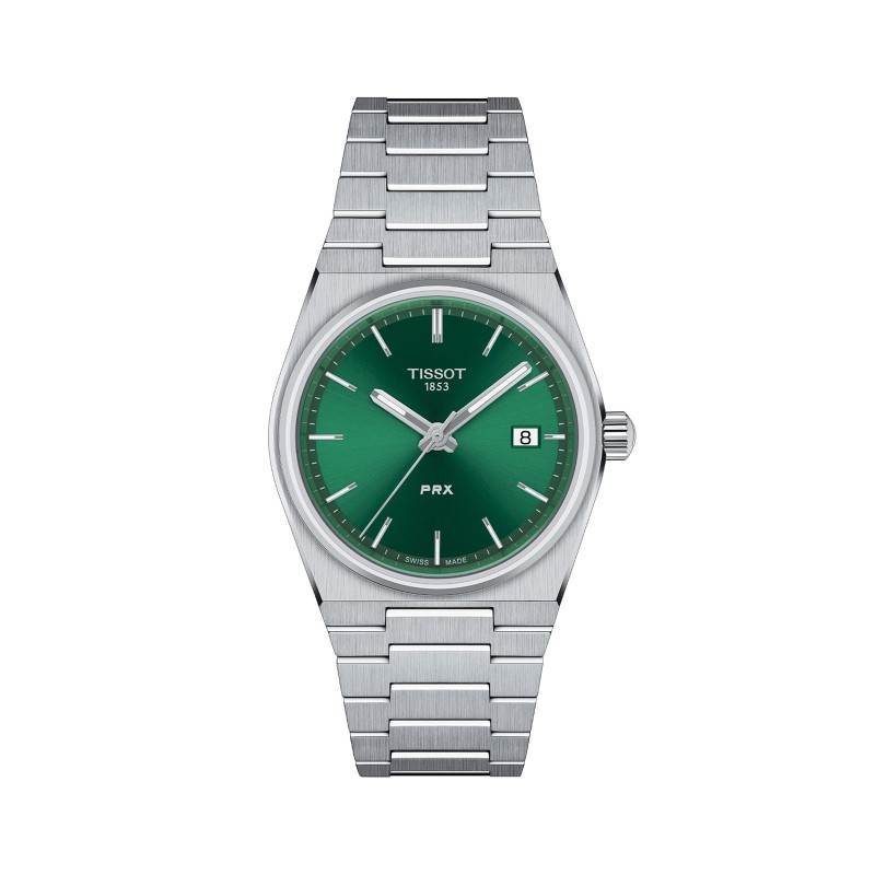 Tissot PRX 35mm Unisex Watch T137.210.11.081.00 Green Dial Steel Bracelet