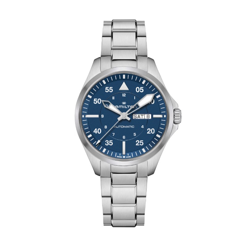 Hamilton Khaki Aviation Pilot Day Date Auto 42mm Mens Watch H64635140