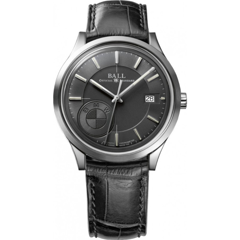 Ex-Display Ball BMW Classic Grey Dial Brown Leather Strap Gents Watch