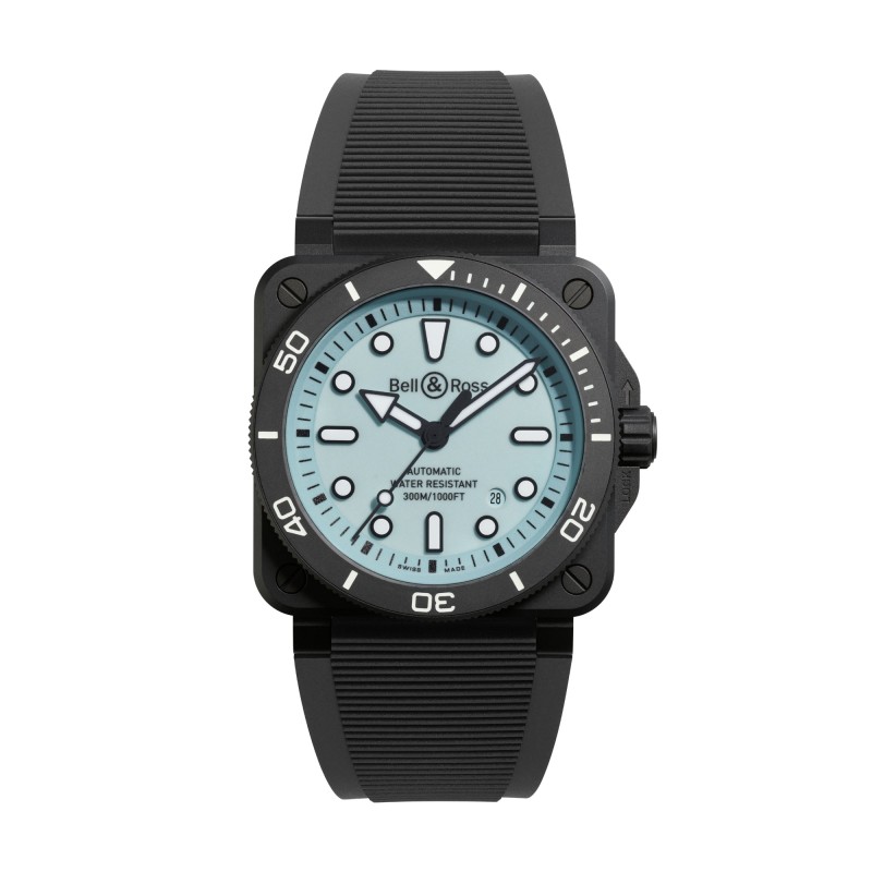 Bell & Ross BR-03 Diver Full Lum Ceramic 42mm Diver Watch BR03A-D-LM-CE/SRB