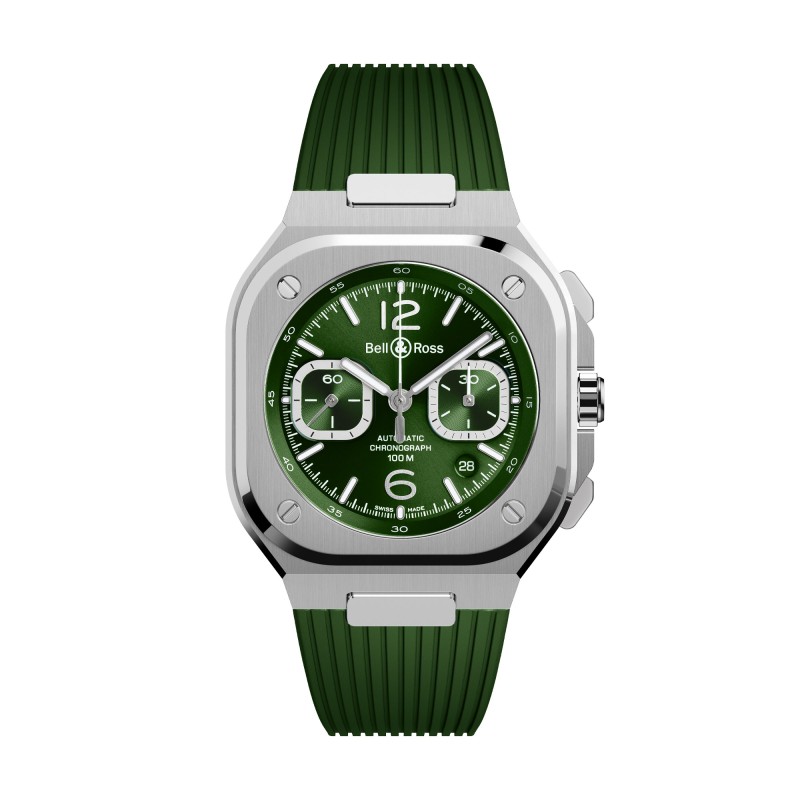 Bell & Ross BR-05 Chrono Green 42mm Watch BR05C-GN-ST-SRB