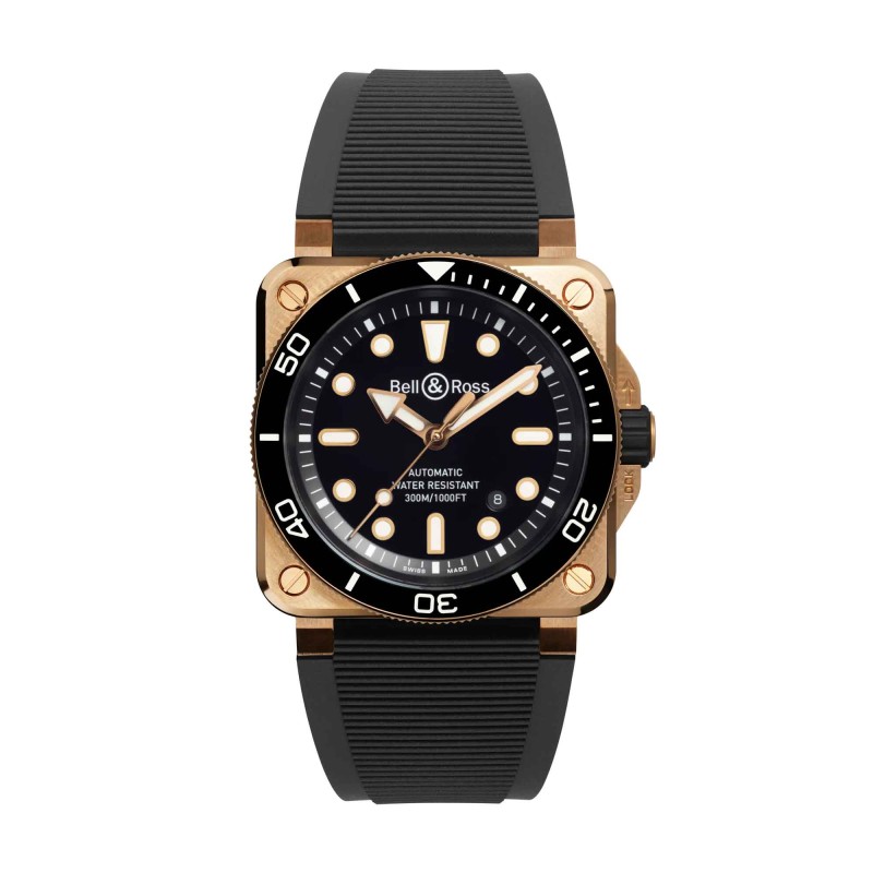 Bell & Ross Limited Edition BR-03 Diver Black Bronze 42mm Watch BR03A-D-BL-BR/SRB