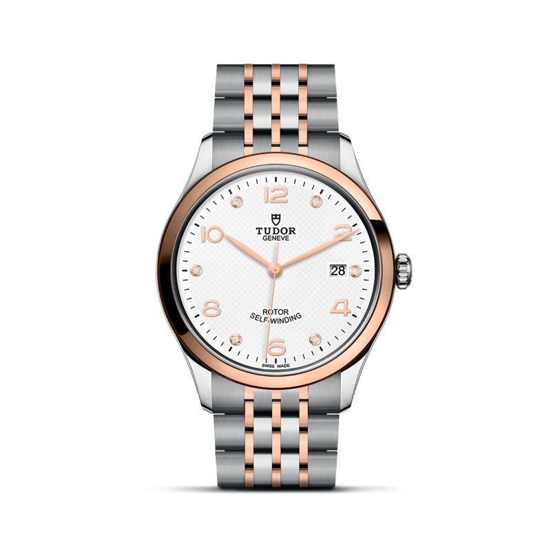 TUDOR 1926 M91551-0011 White Dia Dot Dial RG Bi Metal Bracelet