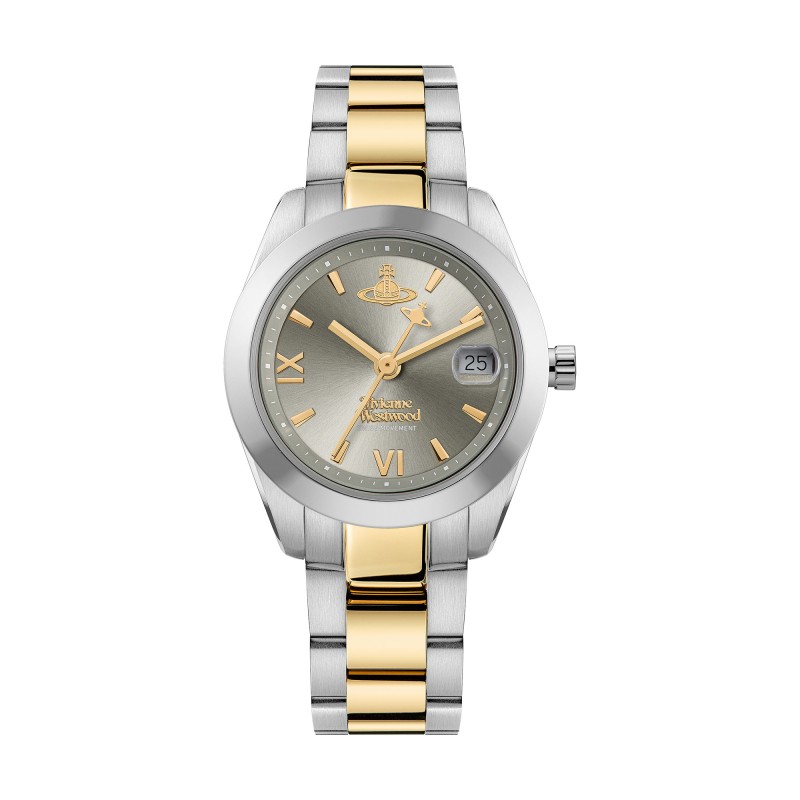 Vivienne Westwood Fenchurch Quartz 28mm Stainless Steel and Yellow Gold Tone Ladies Watch VV292GYSG