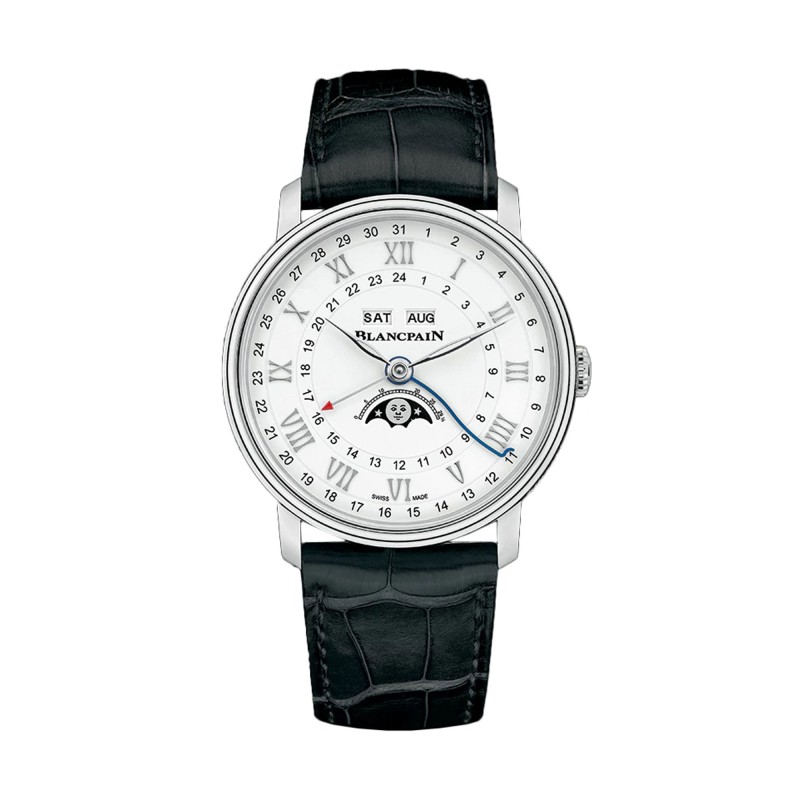 Blancpain Villeret Quantieme Complet Phases de Lune GMT Mens Watch 6676-1127-55B