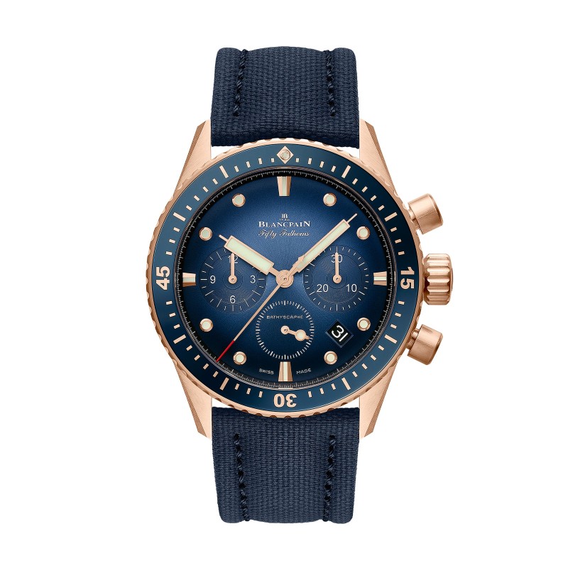 Blancpain Fifty Fathoms Bathyscaphe Automatic 43mm Mens Watch 5200 3640 O52B