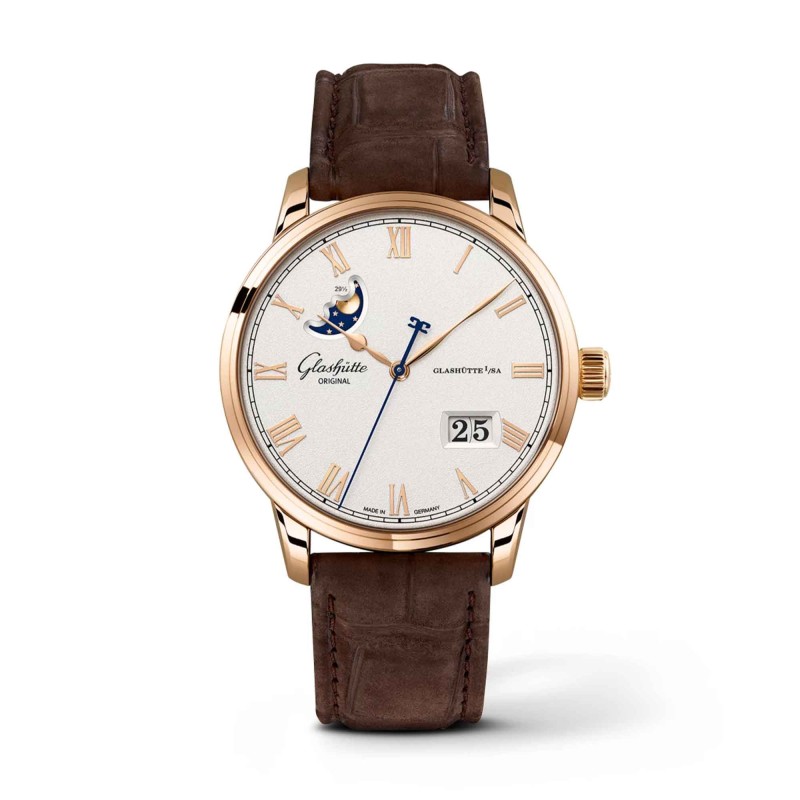 Glashütte Original Senator Excellence Panorama Date Moon Phase 40mm Watch 1-36-24-02-05-62