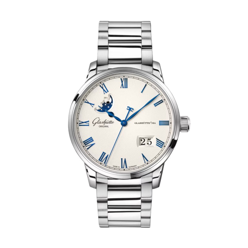 Glashutte Original Senator Excellence Panorama Date Moon Phase 40mm Watch 1-36-24-05-02-71