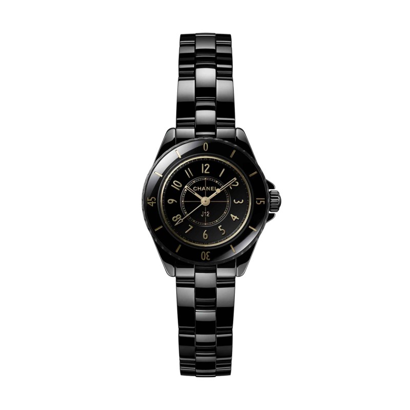 CHANEL J12 GOLDEN BLACK 28 MM LIMITED EDITION WATCH H11057