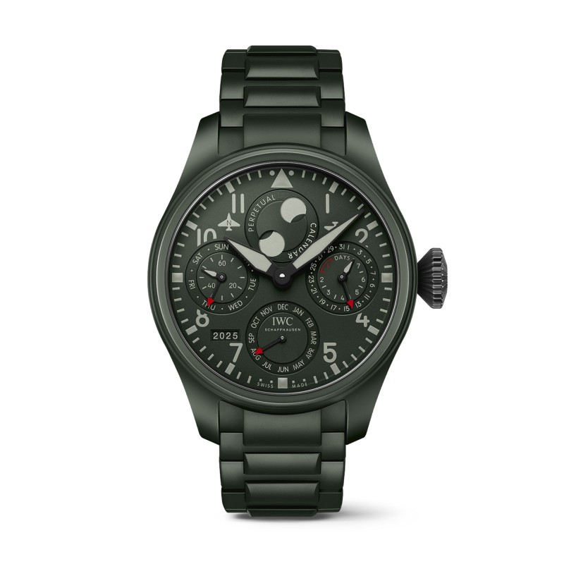 IWC Schaffhausen Big Pilots Watch Perpetual Calendar TOP GUN Woodland 46.5mm Automatic Watch IW503101