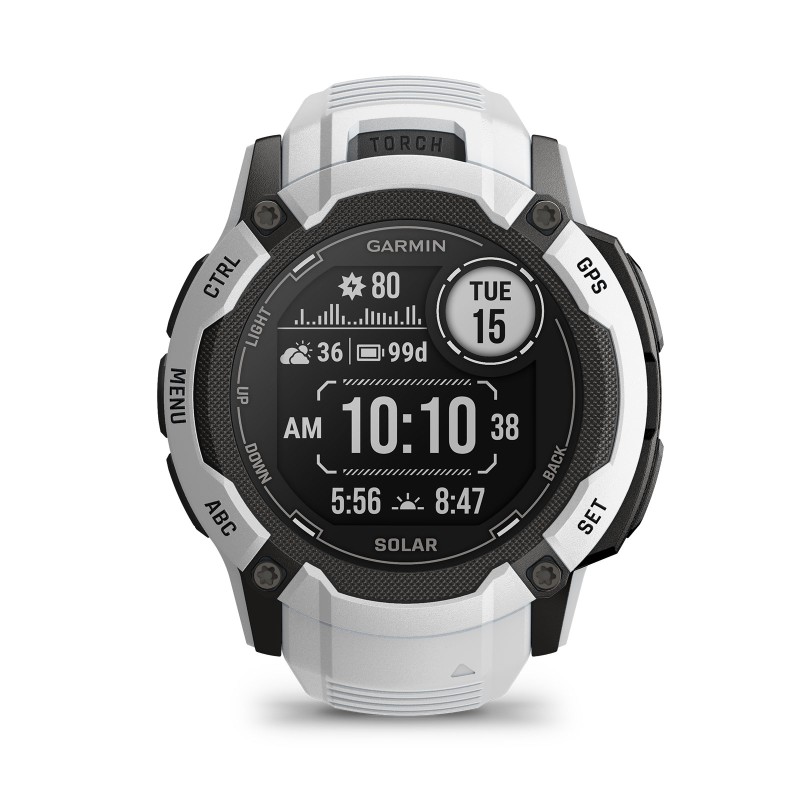 Garmin Instinct 2X Solar 50mm Watch Whitestone 010-02805-04
