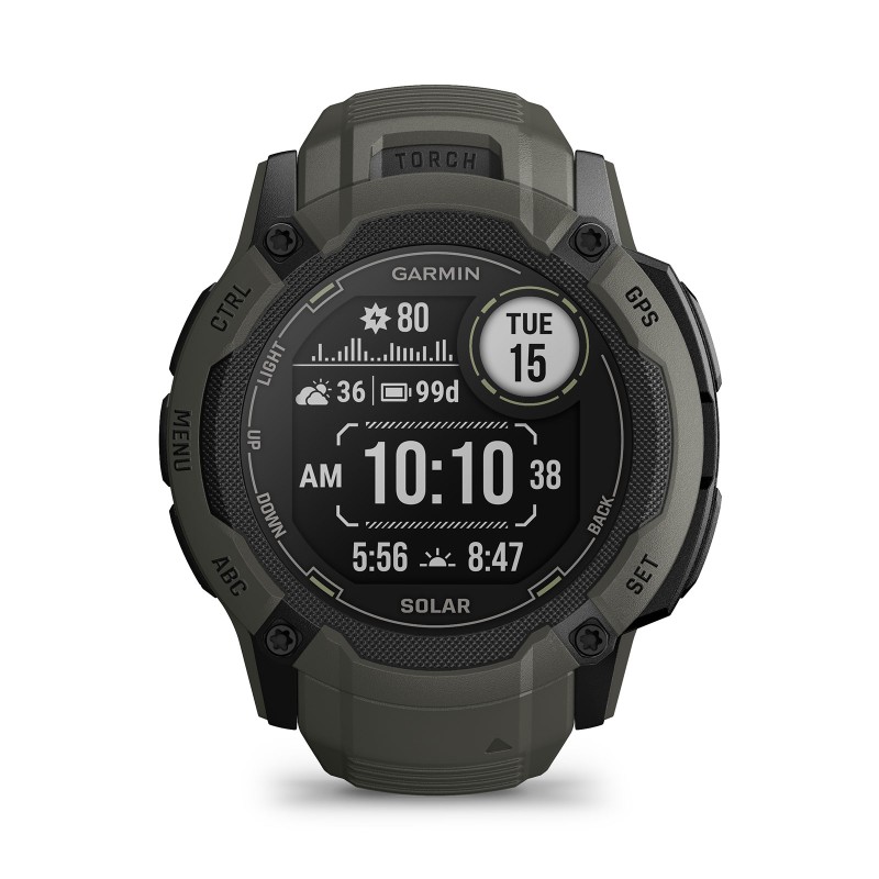 Garmin Instinct 2X Solar 50mm Watch Moss 010-02805-05